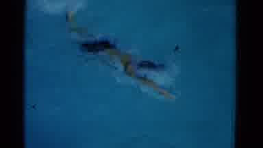 Yonkers New York (1953): A Man Swimming Freestyle Touch The Edge And Turnaround