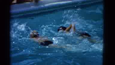 Yonkers New York (1953): A Group Of Kids Competing In A Swimming Contest
