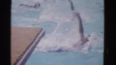 Yonkers New York (1953): Many Boys Doing Backstroke In Chlorine Swimming Pool