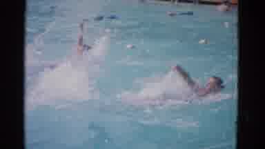 Yonkers New York (1953): Boys And Girls Competitive Swimming Race Lap Lanes Pool