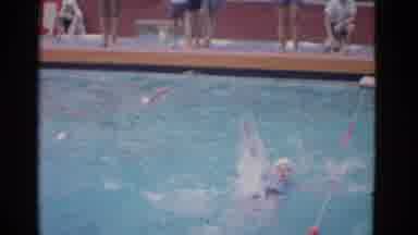 Yonkers New York (1953): Woman Swims Backstroke In Slow Motion Down Pool Lane