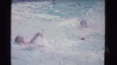 Yonkers New York (1953): Women Doing The Backstroke Across An Outdoor Pool
