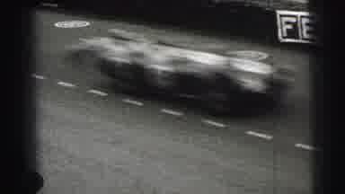 Le Mans France (1954): The Car Race Is On The Track And The Vehicle On It Is