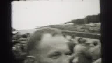 Le Mans France (1954): They People Was Watching In A Car Racing For Happy