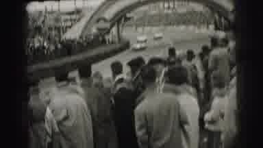 Le Mans France (1954): Classic Footage Of American Crowds Viewing An Automobile