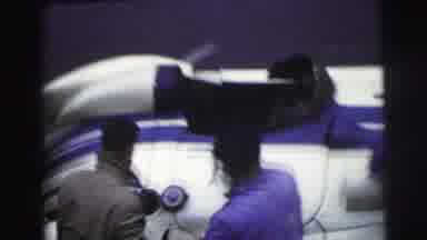 Le Mans France (1954): Automotive Transport Supercar Engine Being Maintained