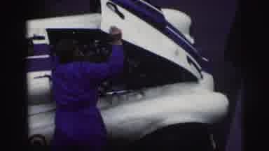 Le Mans France (1954): Motor Repair During Race From Above