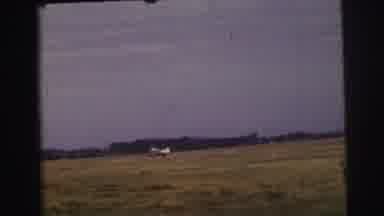 Le Mans France (1954): Amateur Video Of A Small Aircraft Taking Off At A Remote