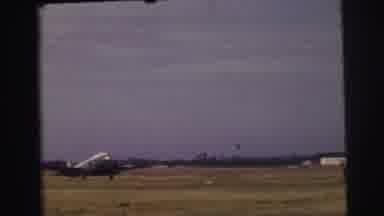 Le Mans France (1954): A Dc-3 Passenger Plane Taking Off An Airfield On A Cloudy