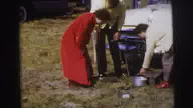 Le Mans France (1954): Family Gathering Has People Setting Down Pots And Standing