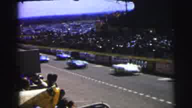 Le Mans France (1954): Five Cars In Racing Run Across The Audience At Both Sides
