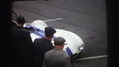 Le Mans France (1954): Car Racing Everyone Watching The Drinks And Watching The