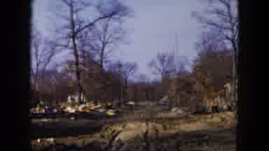 Hicksville New York (1954): A House Under Construction On A Site Out In The Woods