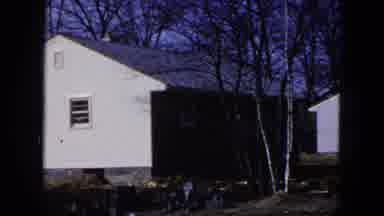 Hicksville New York-1954: Line Of New Small Houses Built On A Unpaved Street