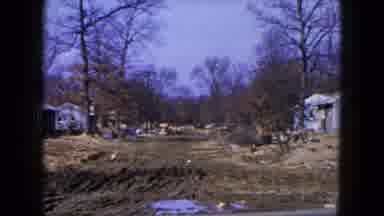 Hicksville New York (1954): Houses Along A Muddy Dirt Road