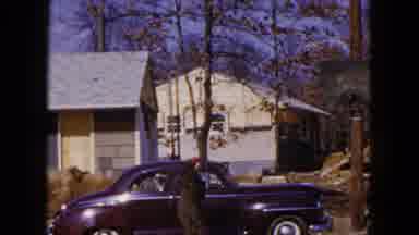 Hicksville New York (1954): Classic Car In A Neighborhood Being Renovated To Fit