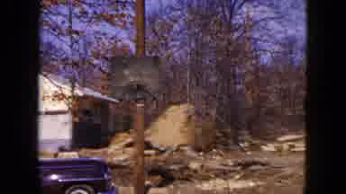 Hicksville New York (1954): View Of A Work Area With A Truck And Some Trees Too