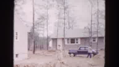 Hicksville New York (1954): A Man Is Walking Near The Car And The Child Is Seeing