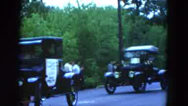 Hicksville New York (1954): People Walking In Old Fashioned Cars