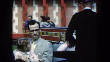 Hicksville New York (1954): Father Holding His Daughter At An Amusement Park On A