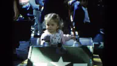 Hicksville New York (1954): Children Riding On A Carnival Boat Ride