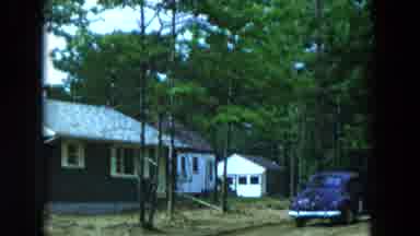 Hicksville New York (1954): 1940s Or 1950s Automobile Parked On Dirt Road In