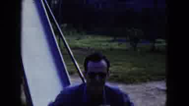 Hicksville New York (1954): Fun With Daddy And Daughter On The Metal Slide At The