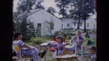 Hicksville New York (1954): First A Scene Of Outdoors Get-Together With Adults In