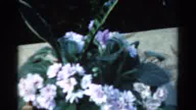 California USA (1954): Orange And White Flowers At Cemetary With Boy Walking