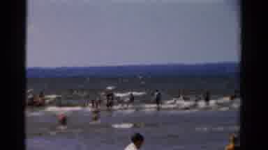 Panama City Beach Florida (1954): Families Pack The Sand Beach On A Sunny Day