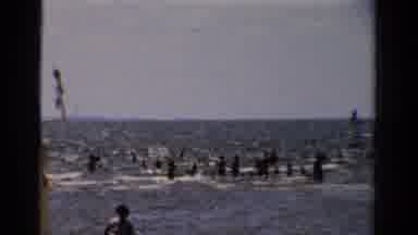 Panama City Beach Florida (1954): Many Peoples Were Playing In The Beach And
