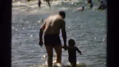 Panama City Beach Florida (1954): Several People Enjoying A Day At The Beach In