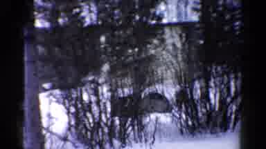 Toledo Ohio USA (1954): View Of Snowy Winter Landscape And Yellow Building With