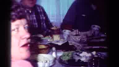Toledo Ohio USA (1954): Family Enjoying A Lavish Morning Holiday Meal And Lively