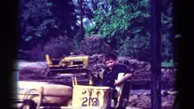 Toledo Ohio USA (1954): Construction Workers Operating In Construction Work In A
