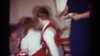 Toledo Ohio USA (1954): Happy Family Gather Around To Open Gifts On Christmas Day