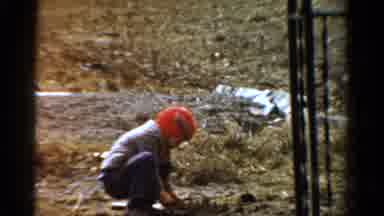 Toledo Ohio USA (1954): A Child Looks At The Groove Of A Garden A Child Is Her