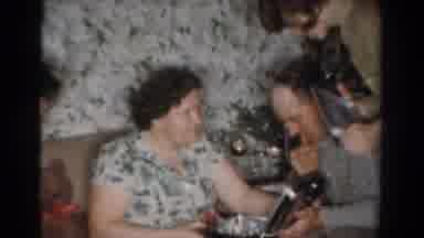 Toledo Ohio USA (1954): A Young Woman Helps Mother Assemble Her Christmas Gift