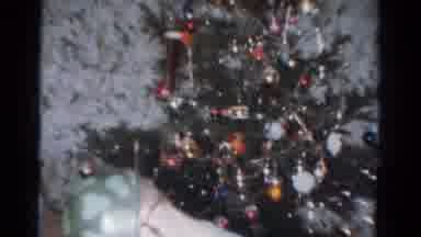Toledo Ohio USA (1954): Boy Plays With New Toy Gun In Front Of Christmas Tree