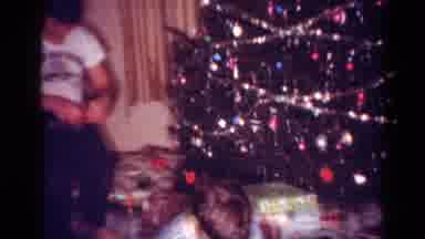 Toledo Ohio USA (1954): Christmas Morning Is Great For Young Boys Opening Gifts