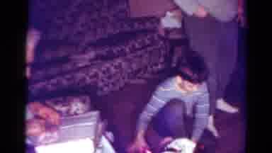 Toledo Ohio USA (1954): Vintage Film Of Family Opening Gifts On A Holiday In