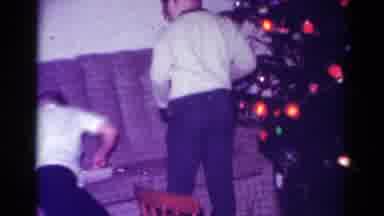 Toledo Ohio USA (1954): Home Video Footage Of Children In Living Room Putting