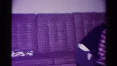 Toledo Ohio USA (1954): Children Play Game In Room With A Red Checkered Sofa