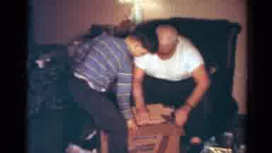 Toledo Ohio USA (1954): Seniors Unboxing Xmas Gifts