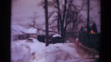 Toledo Ohio USA (1954): Work Truck Shovels A Large Amount Of Snow In A