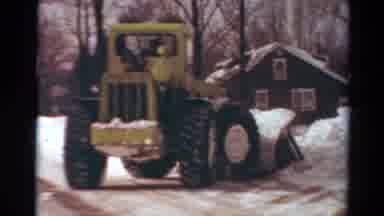 Toledo Ohio USA (1954): A Snow Plow Machine Cleaning Snow Off The Street