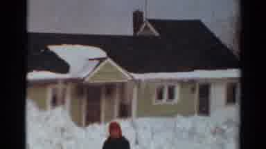 Toledo Ohio USA (1954): Houses Visible Behind Three To Four Foot Snow Drifts After