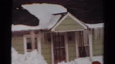 Toledo Ohio USA (1954): Freshly Fallen Snow And Icicles On Small Family House With