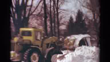 Toledo Ohio USA (1954): Heavy Machinery Removing Huge Snow Drifts Off Of The