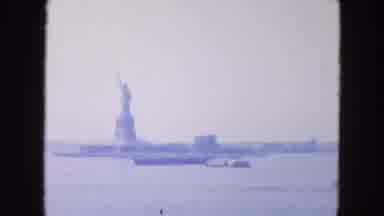 New York City (1954): Grainy View From Afar Of The Statue Of Liberty